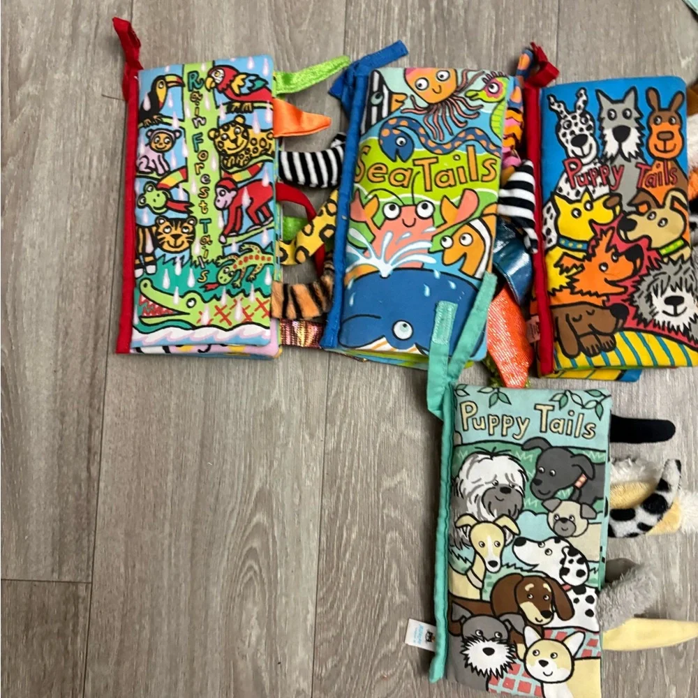 Jellycat Colorful Animal Tails Soft Book 6 books - Picture 2 of 5